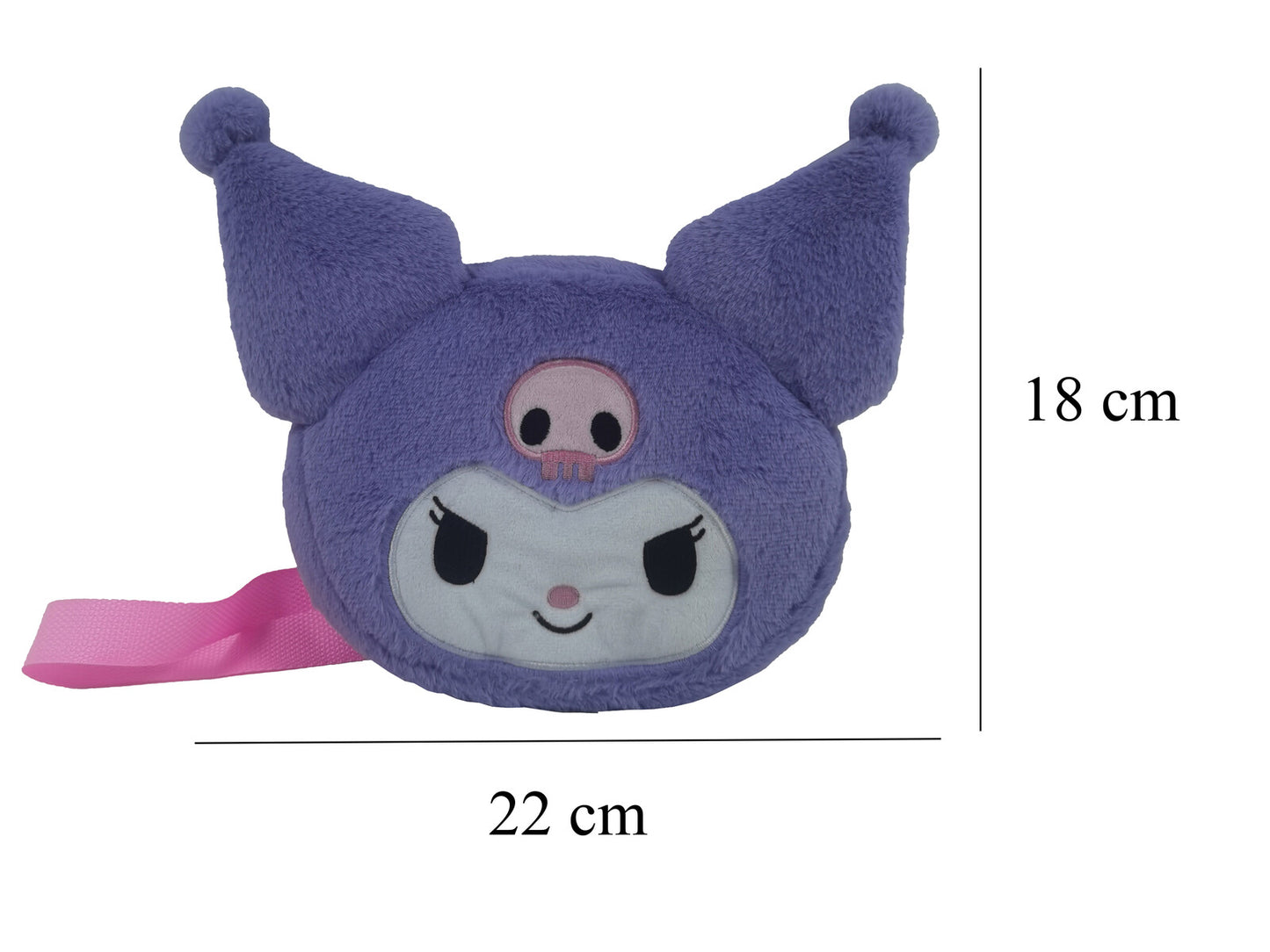 Hello Kitty Kuromi Plüsch Umhängetasche Schultertasche mit Reißverschluss für Kinder