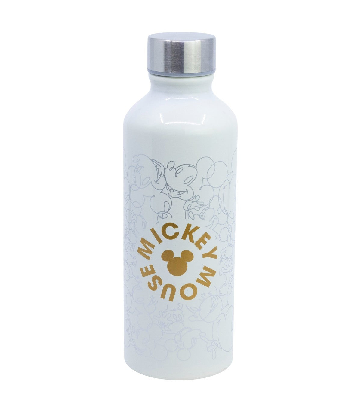 Disney Mickey Mouse Trinkflasche 740 ml aus Aluminium mit Trinköffnung für Alltag und Reisen