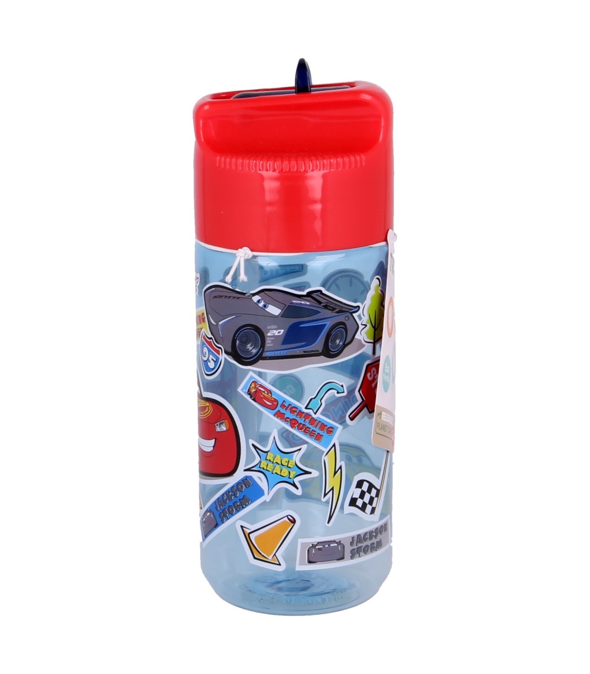 Disney Cars Wasserflasche 430 ml Kinder Trinkflasche aus Ecozen für Alltag Sport und unterwegs