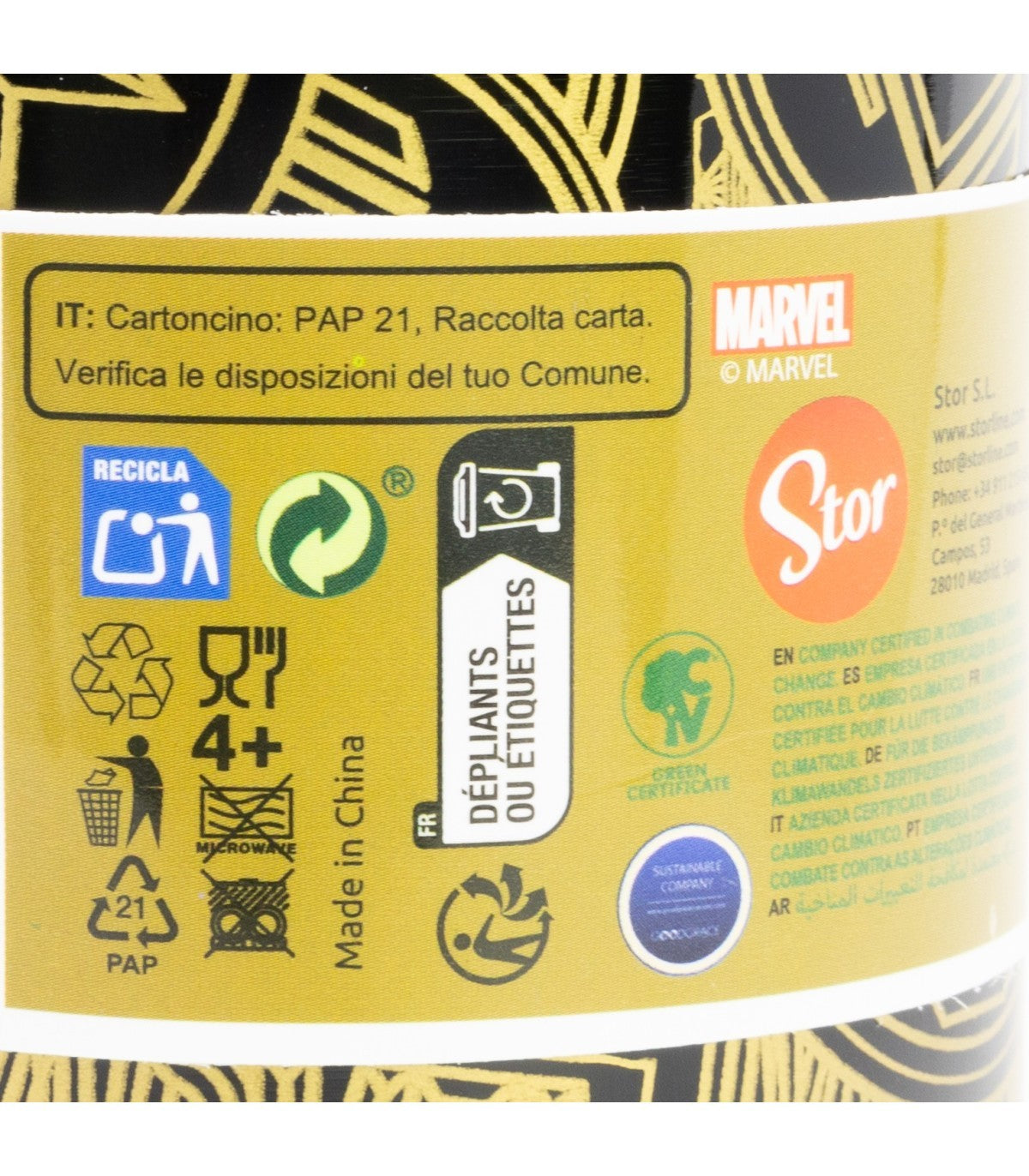Avengers Thermoflasche 515 ml aus Edelstahl doppelwandig für warme und kalte Getränke