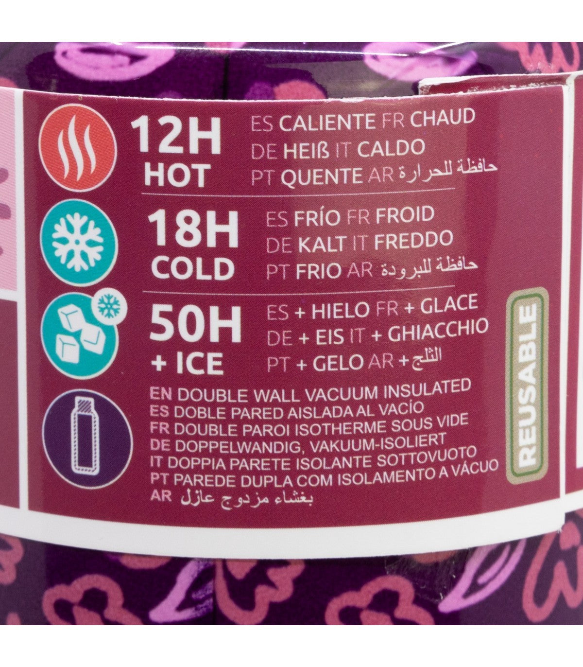 Disney Minnie Mouse Thermoflasche 515 ml aus Edelstahl doppelwandig für warme und kalte Getränke