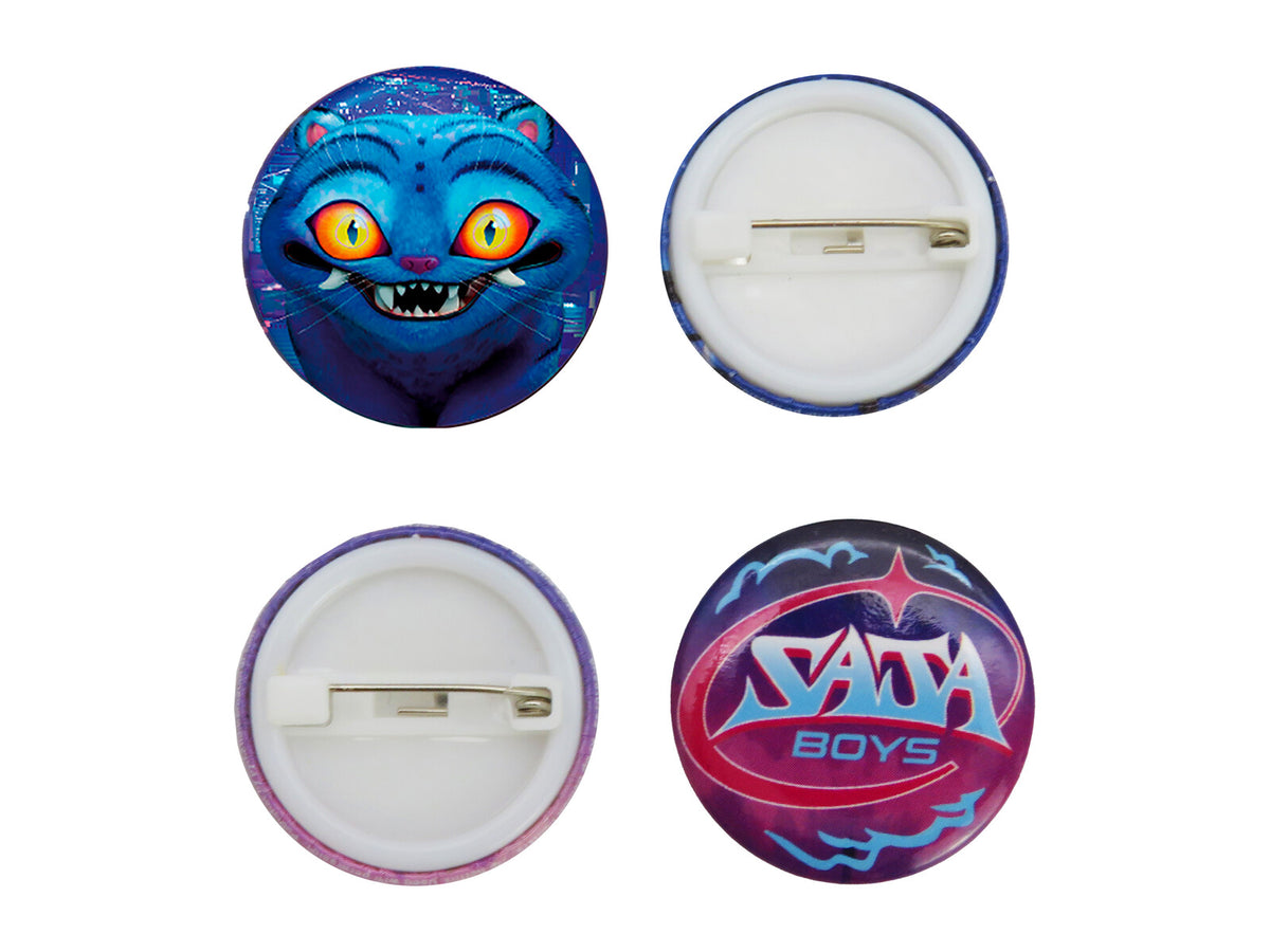K-Pop Demon Hunters 4er Button Set für Rucksack Tasche Kleidung und Fan Zubehör