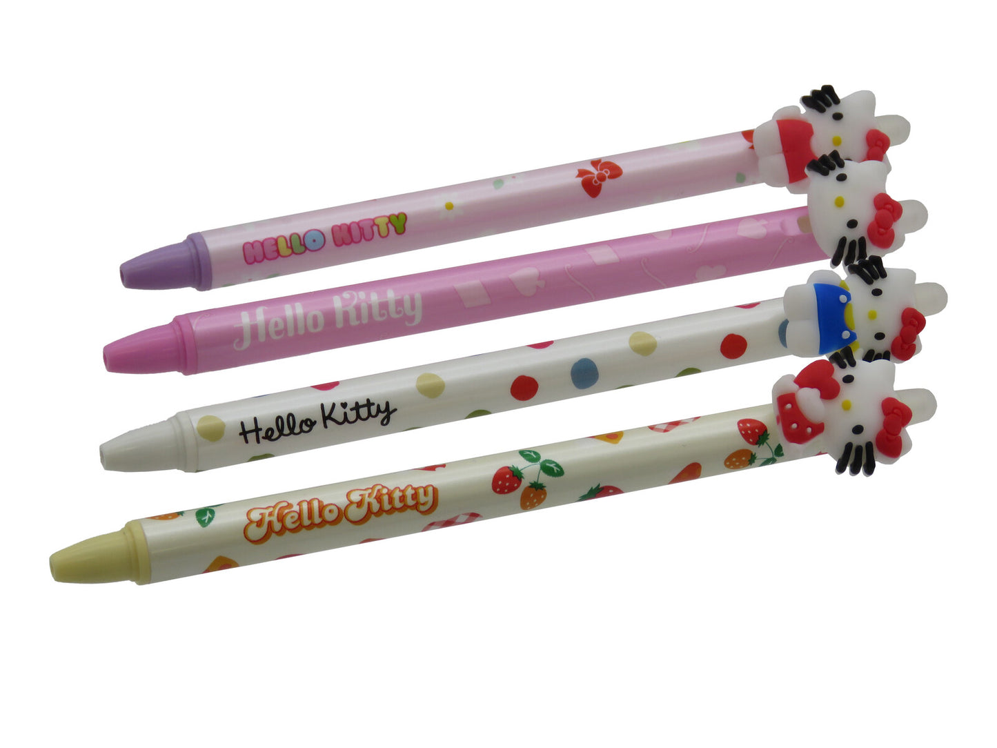 Hello Kitty 4 Stück Gelstift mit Radierfunktion Schreibstift mit 3D Figur