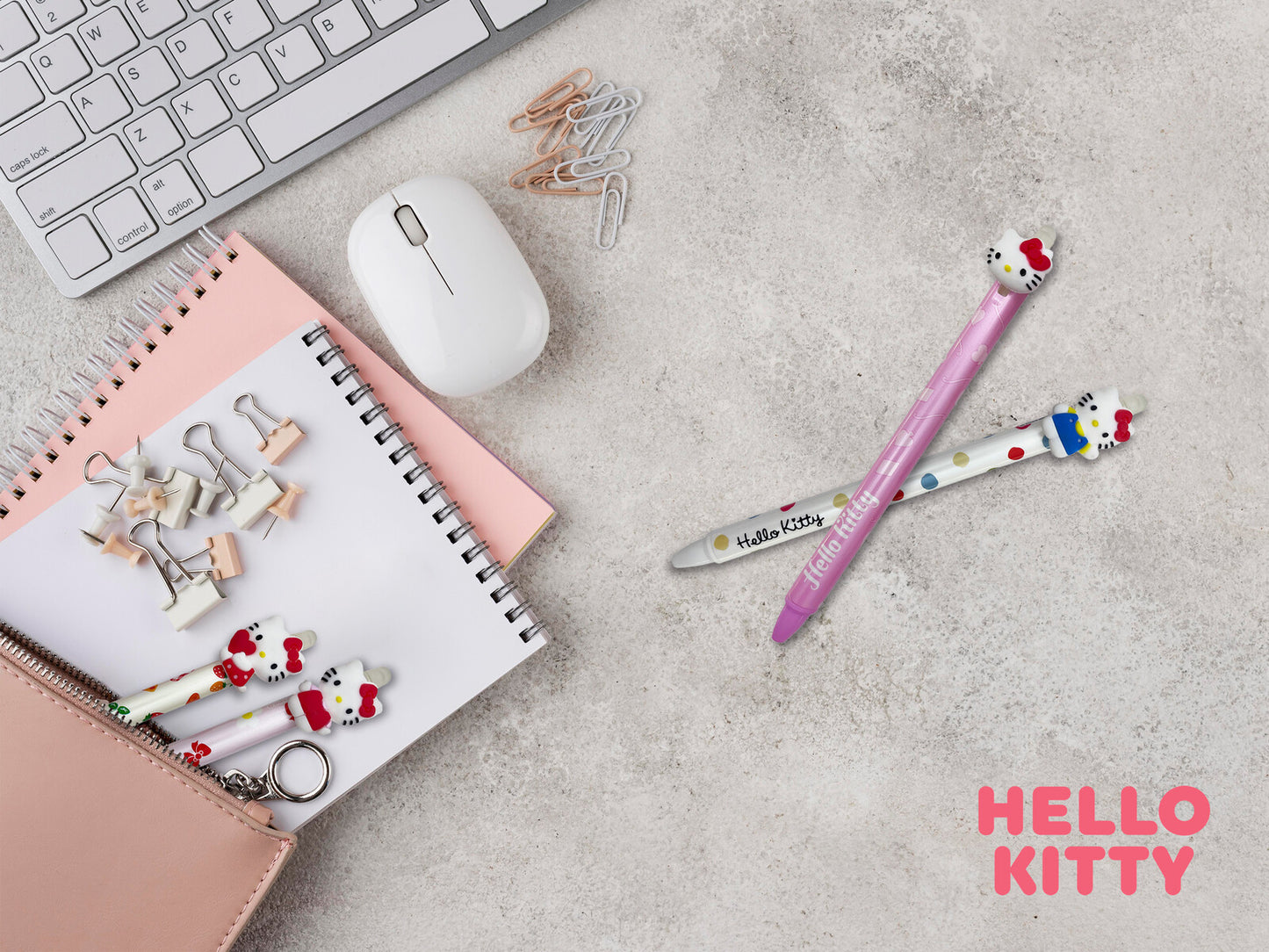 Hello Kitty 4 Stück Gelstift mit Radierfunktion Schreibstift mit 3D Figur