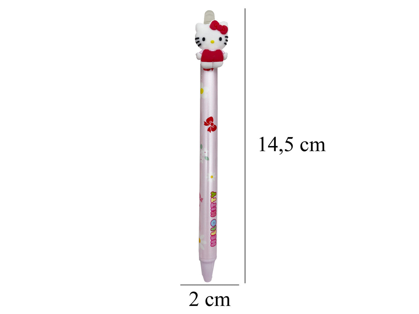 Hello Kitty 4 Stück Gelstift mit Radierfunktion Schreibstift mit 3D Figur