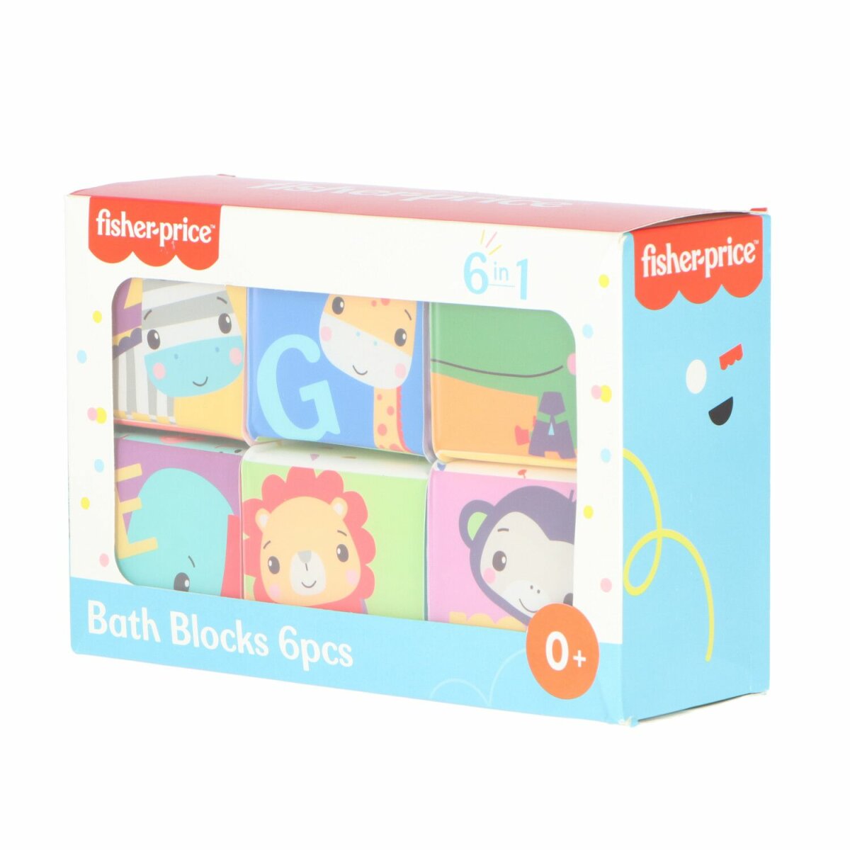 Bunte Badewürfel für Babys – 6 Stück mit niedlichen Motiven