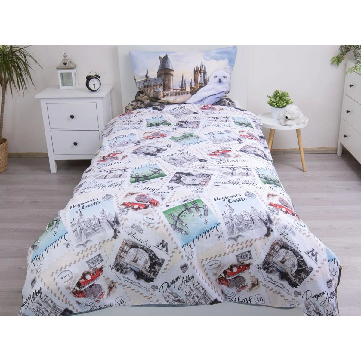 Harry Potter Hedwig Kinder Bettwäsche Baumwolle 140x200 cm mit Kissenbezug 70x90 cm