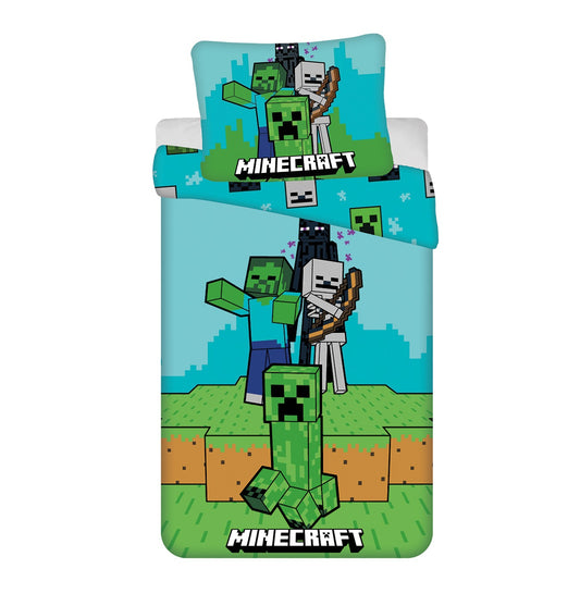 Minecraft Design Kuschelige Bettwäsche Baumwolle, 140x200 cm & 70x90 cm