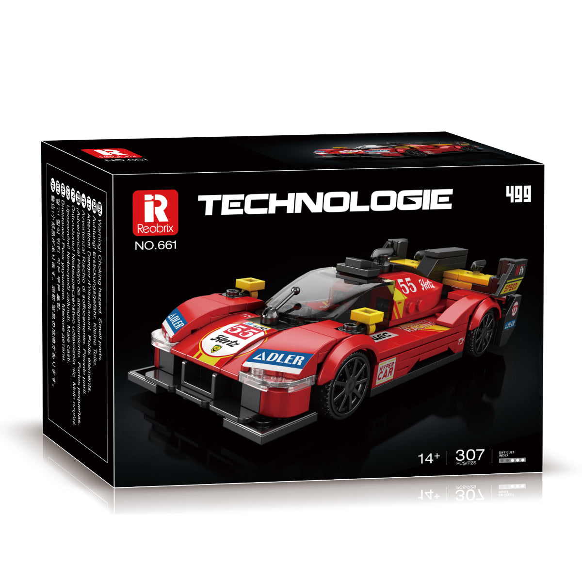 Reobrix 661 Hypercar Klemmbaustein Rennwagen 307 Teile ab 14