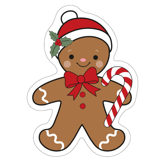 Gingerbread Man Dekokissen 40 cm Lebkuchenmann Formkissen aus Diamond Velvet