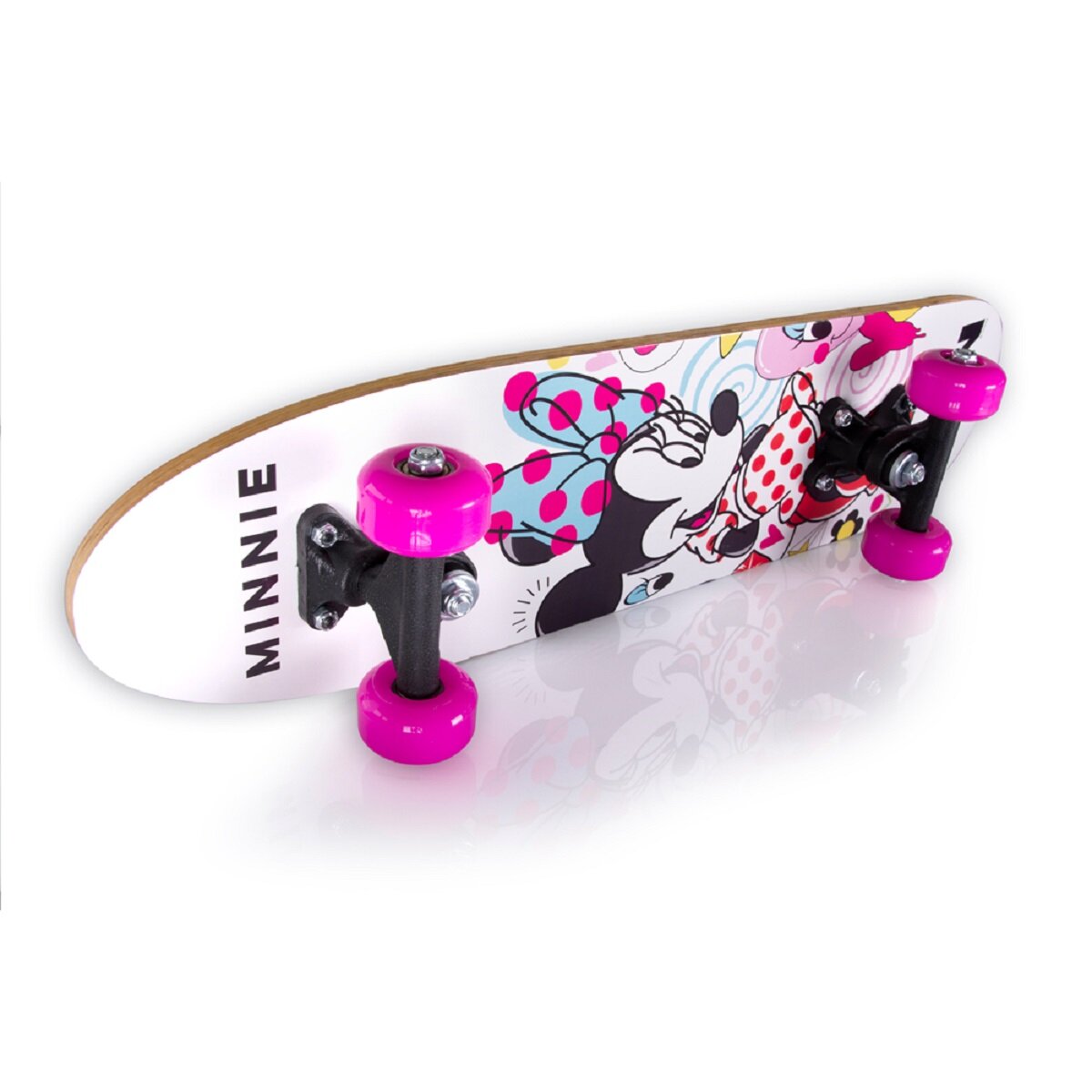 Disney Minnie Mouse 24 Zoll – Robustes Kinder Skateboard mit PVC-Rädern und PP Trucks