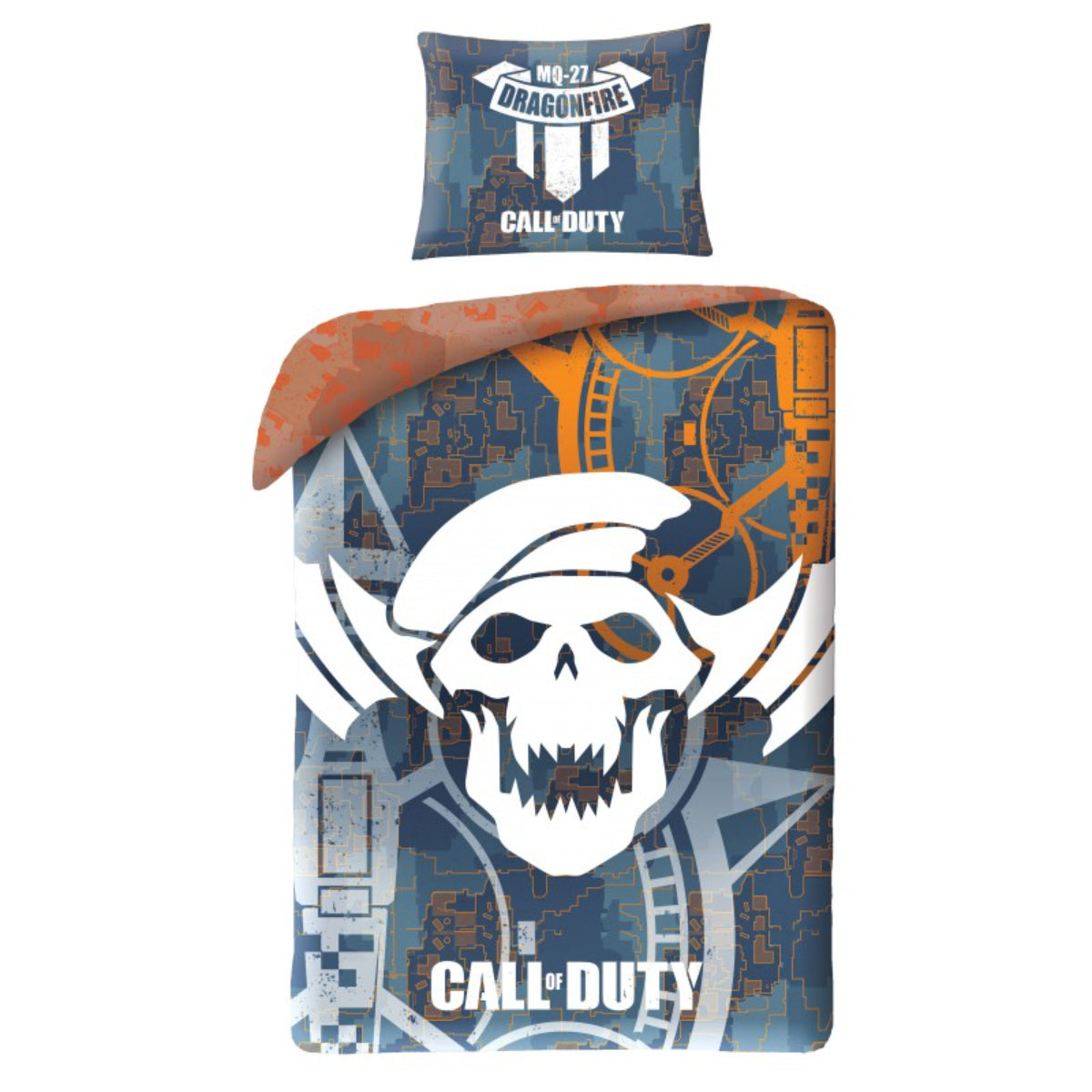 Call Of Duty Bettwäsche Set aus Baumwolle Bettdeckenbezug 140 × 200 cm mit 70 × 90 cm Kissenbezug
