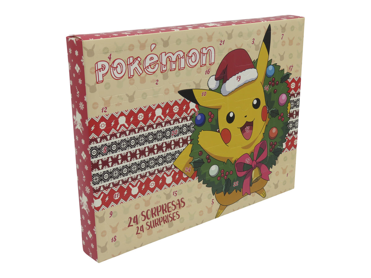 Pokemon Adventskalender mit Stickern Stempeln Armband und Malzubehör für Weihnachten