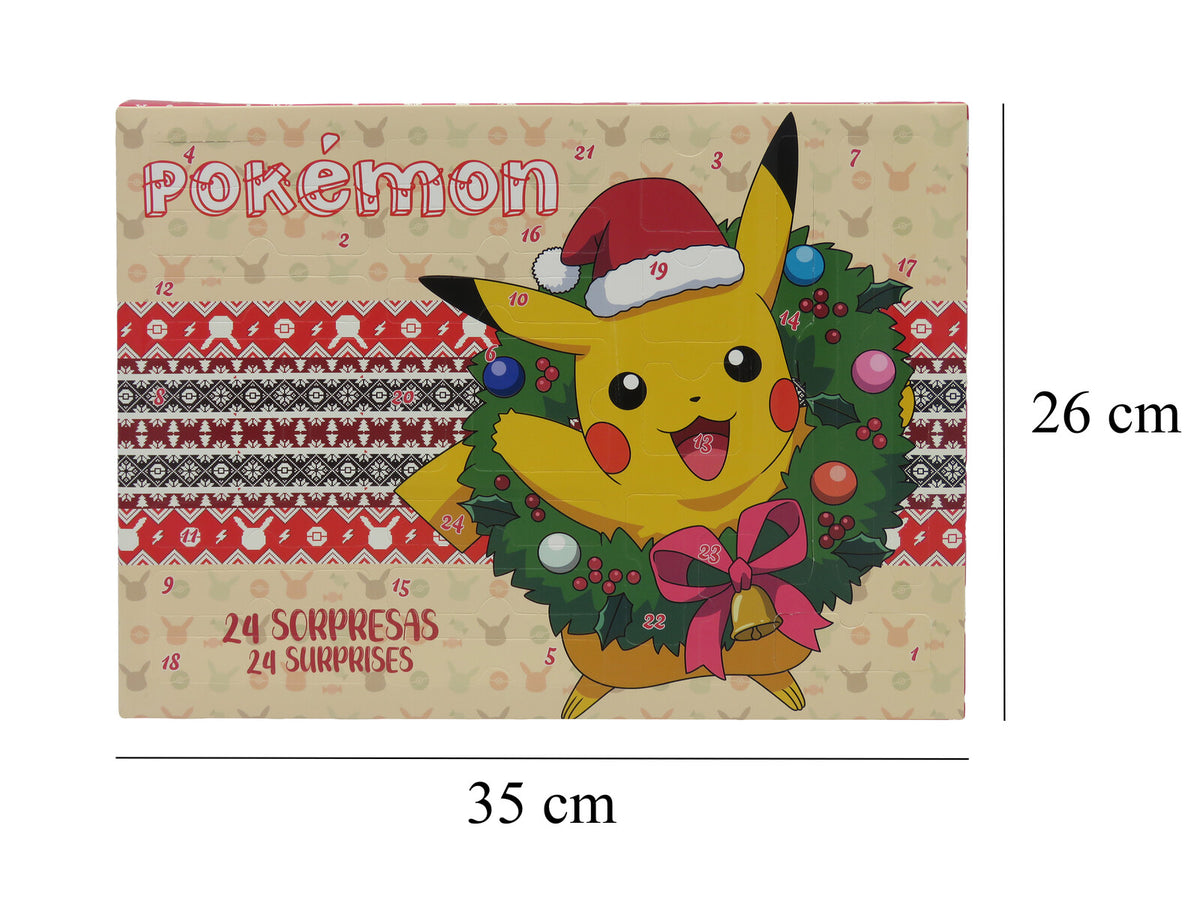 Pokemon Adventskalender mit Stickern Stempeln Armband und Malzubehör für Weihnachten