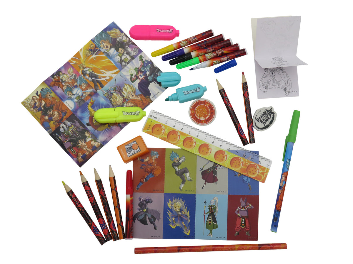 Dragon Ball Adventskalender mit Stickern Stempeln Armband und Malzubehör für Weihnachten