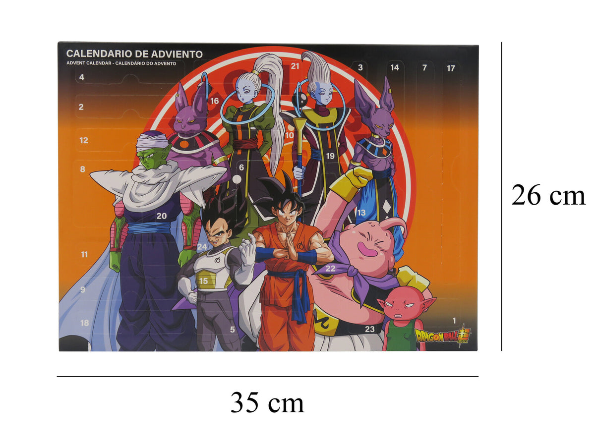 Dragon Ball Adventskalender mit Stickern Stempeln Armband und Malzubehör für Weihnachten