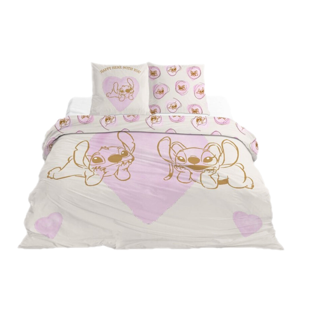 Disney Stitch Bettwäsche Set 240 × 220 cm + 65x65 cm mit zwei Kissenbezügen
