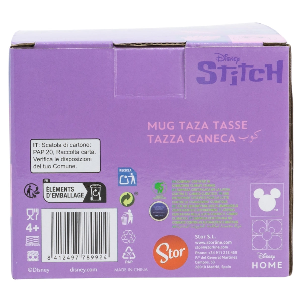 Disney Stitch 3D Tasse 375 ml Keramikbecher in Geschenkbox mit Charakterdesign