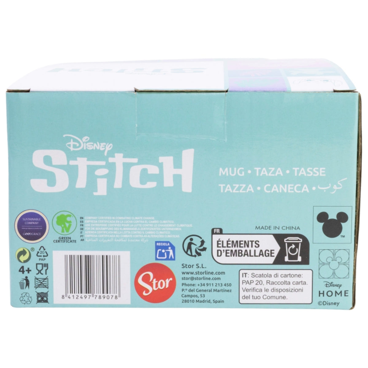 Disney Stitch 3D Tasse 375 ml Keramikbecher in Geschenkbox mit Charakterdesign