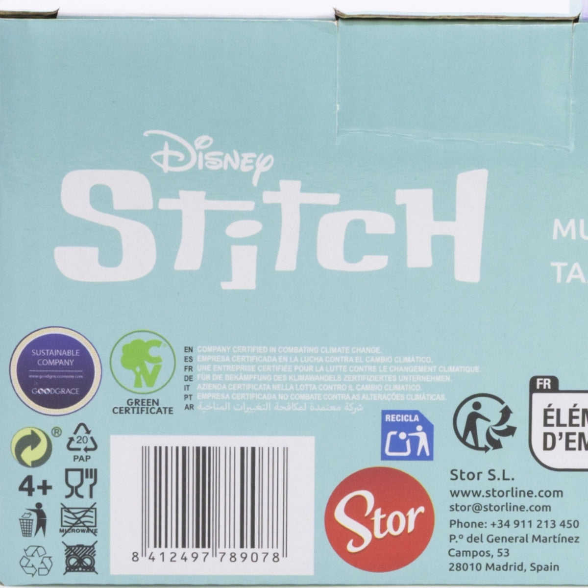 Disney Stitch 3D Tasse 375 ml Keramikbecher in Geschenkbox mit Charakterdesign