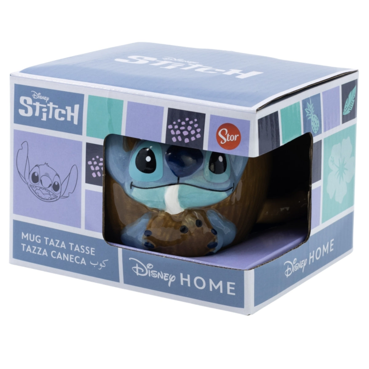 Disney Stitch 3D Tasse 420 ml Keramikbecher in Geschenkbox mit Charakterdesign