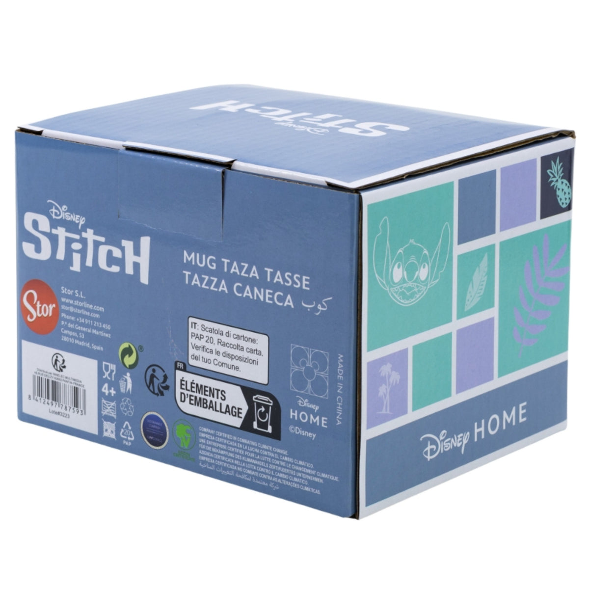 Disney Stitch 3D Tasse 420 ml Keramikbecher in Geschenkbox mit Charakterdesign