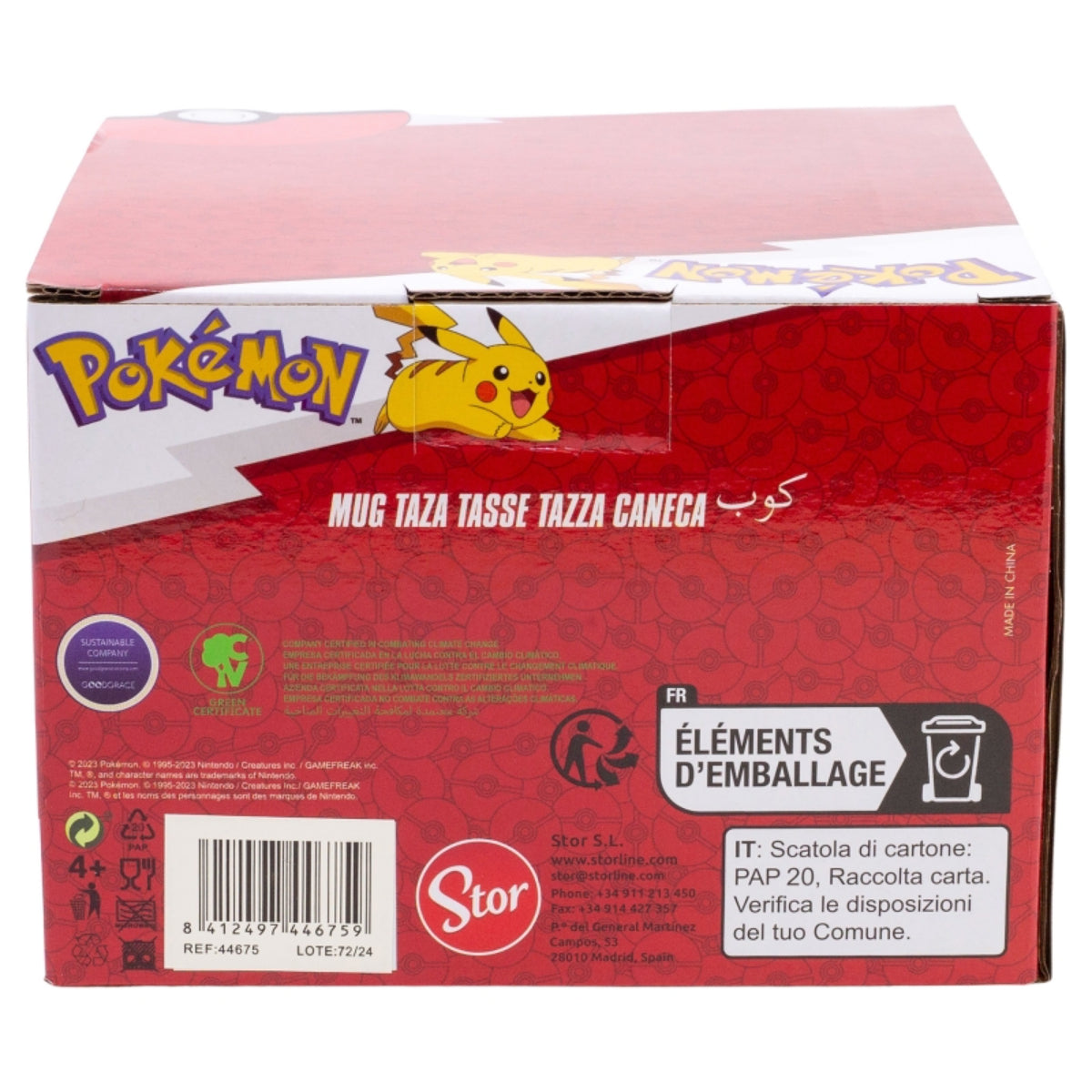 Pokemon Pokeball 490 ml Keramikbecher in Geschenkbox mit Charakterdesign