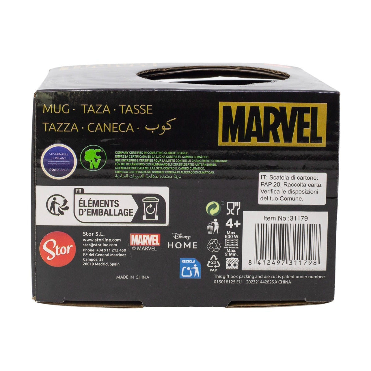 Marvel Avengers Golden Treasure Frühstückstasse 400 ml in Geschenkbox
