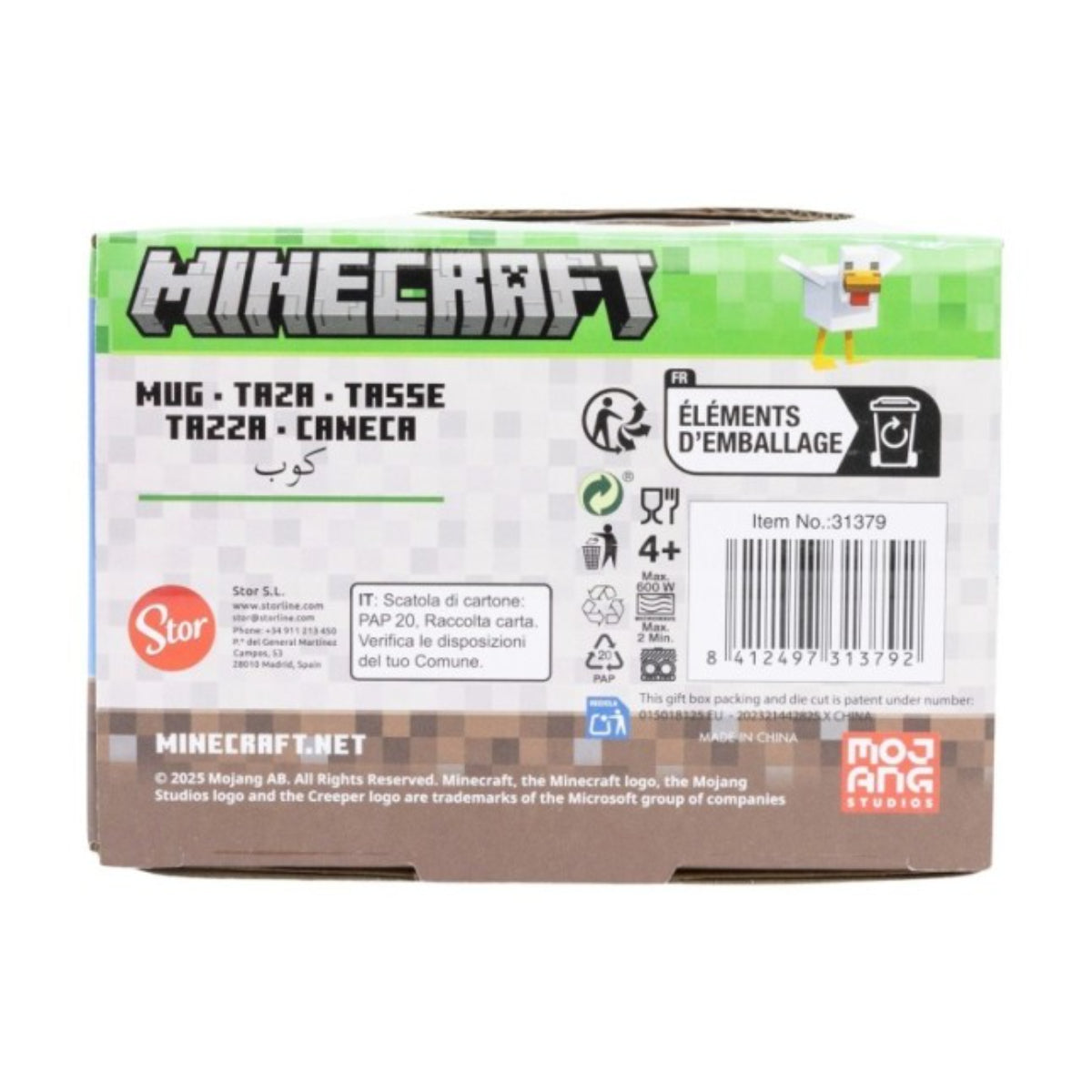 Minecraft Frühstückstasse 400 ml in Geschenkbox Kaffeetasse