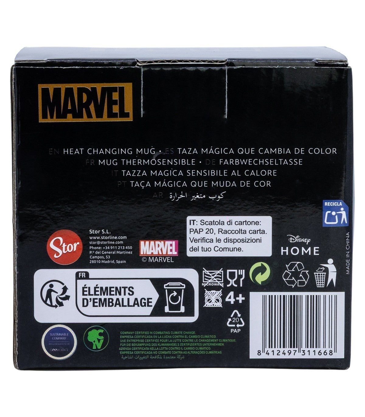 Avengers Marvel Farbwechsel Tasse 325 ml mit Geschenkbox