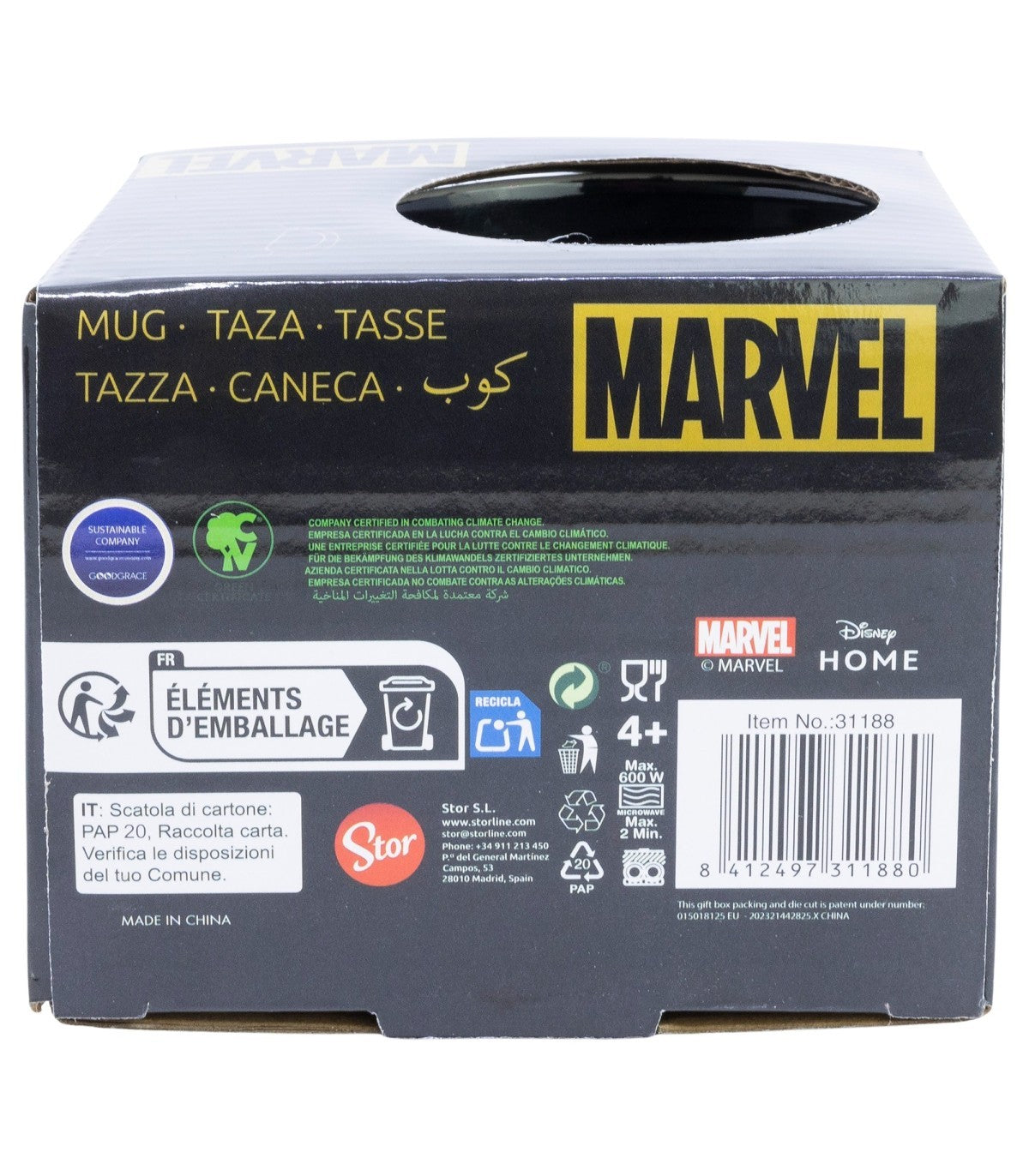 Marvel Avengers Golden Treasure Elite Tasse 380 ml in Geschenkbox