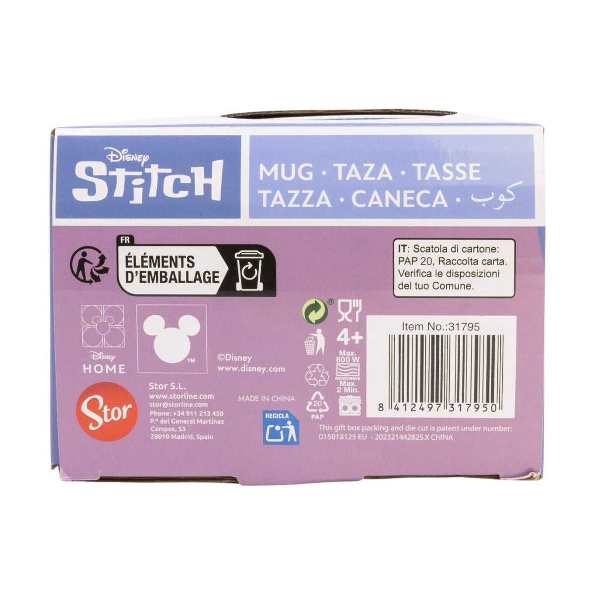 Disney Stitch Globe Tasse 380 ml in Geschenkbox