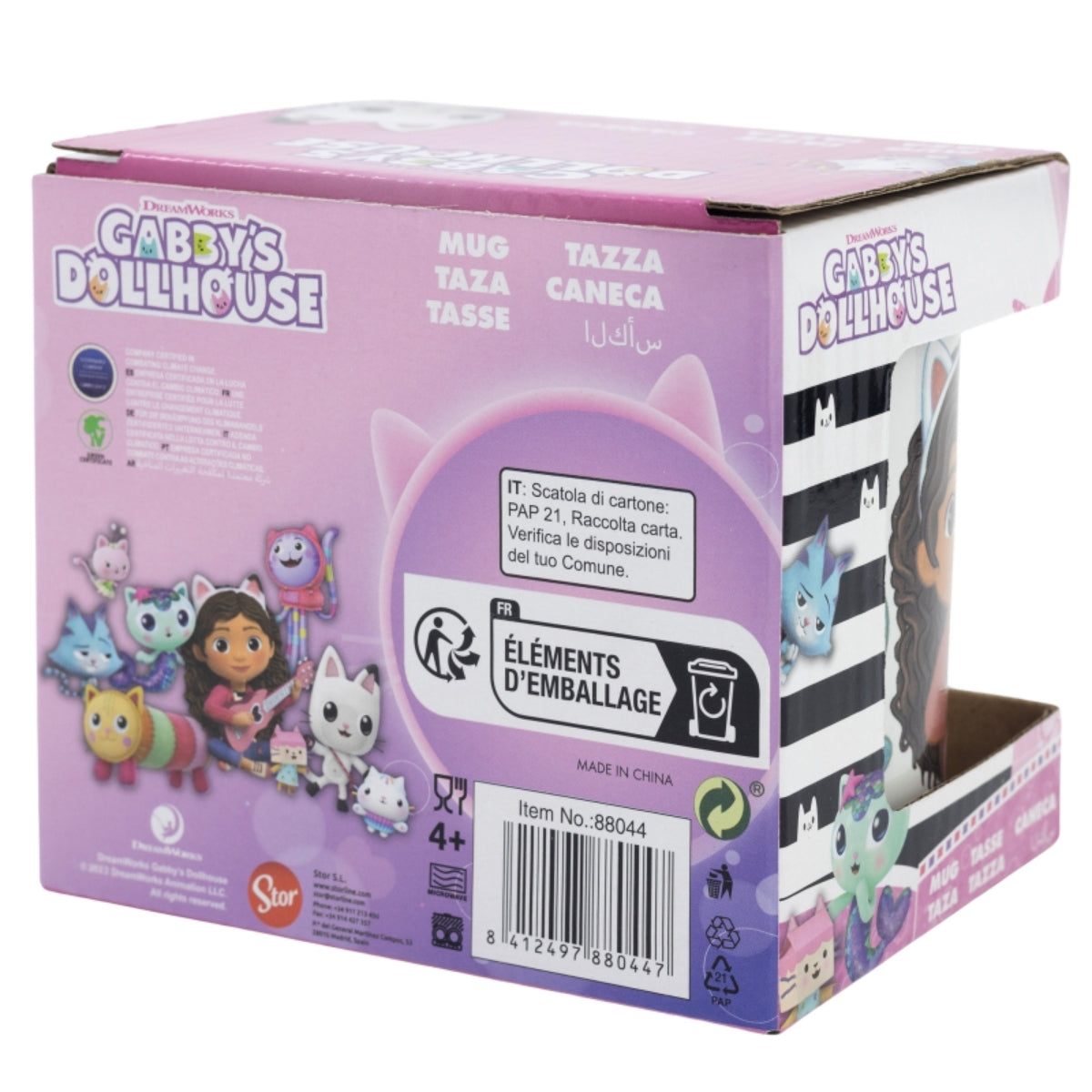 Gabby’s Dollhouse Tasse 325ml Keramikbecher im Geschenkset – Kinder Fanartikel