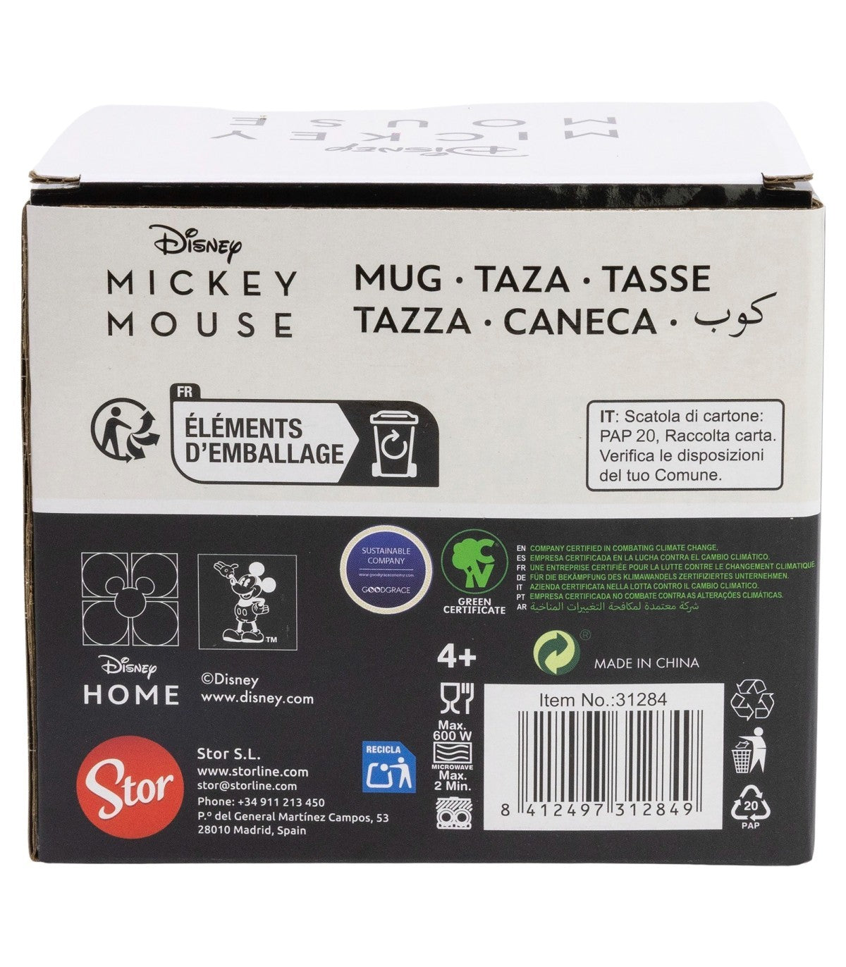 Disney Mickey Mouse Tasse 11 oz Geschenkbecher für Kaffee Tee Kakao