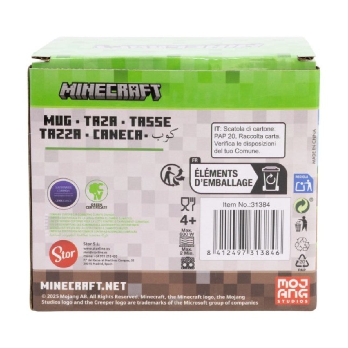 Minecraft Tasse 11 oz Geschenkbecher für Kaffee Tee Kakao