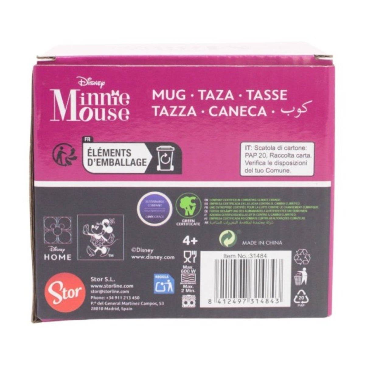 Disney Minnie Mouse Tasse 11 oz Geschenkbecher für Kaffee Tee Kakao