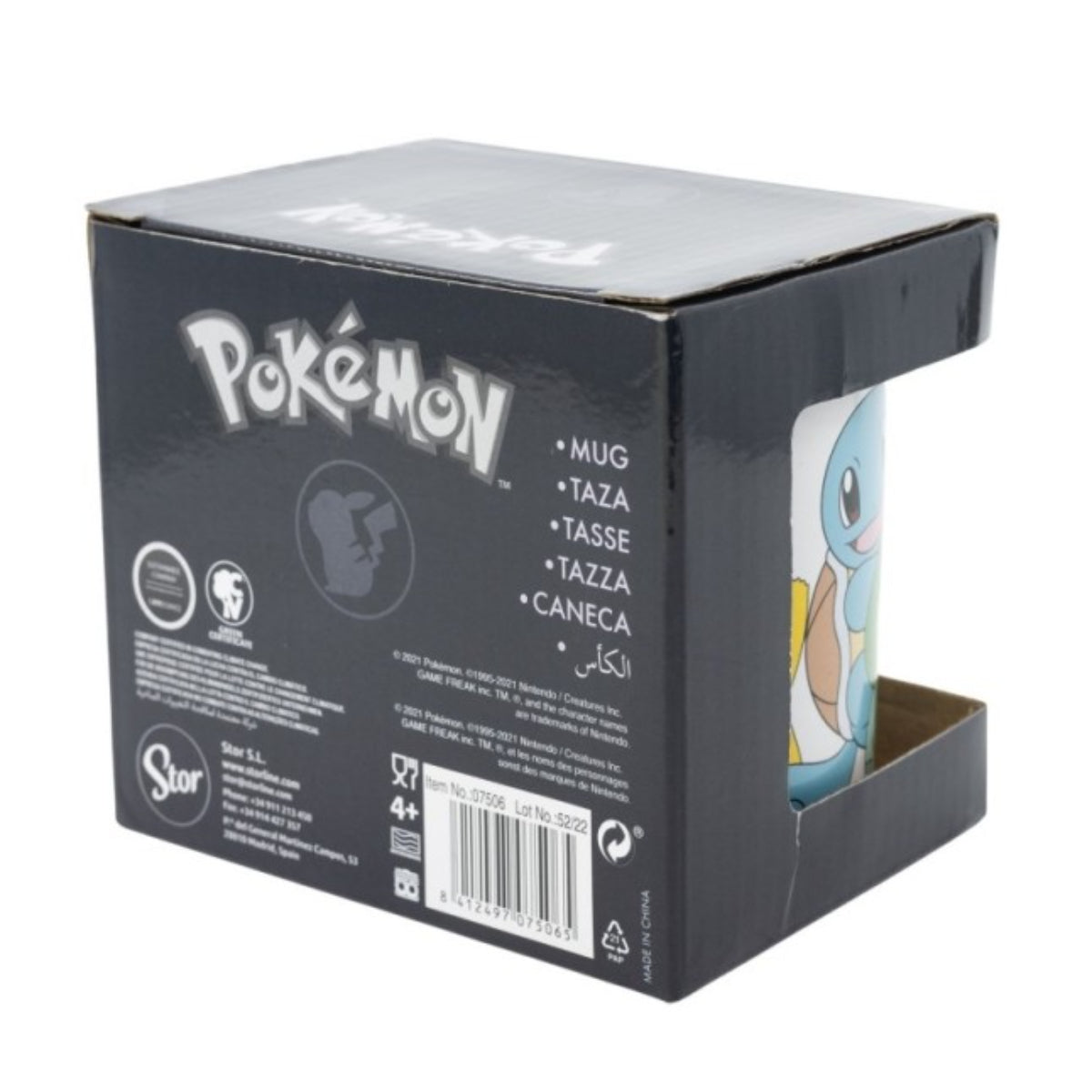 Pokemon 4 Dangers Tasse 325 ml für Kaffee Tee Kakao und Sammlung