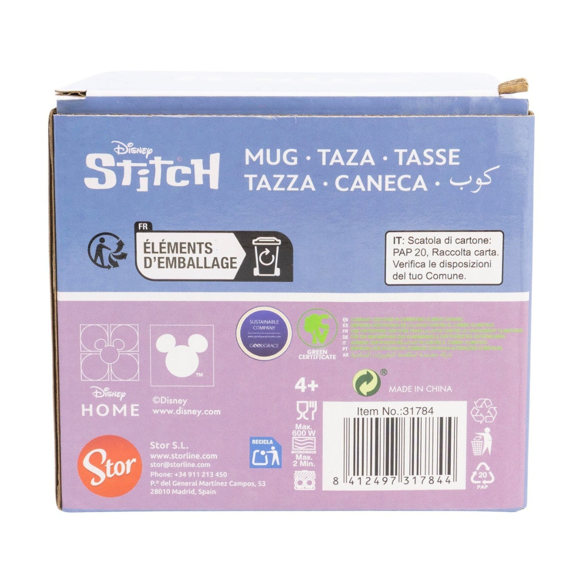Disney Stitch Tasse 325 ml 11 oz Geschenkbecher für Kaffee Tee Kakao