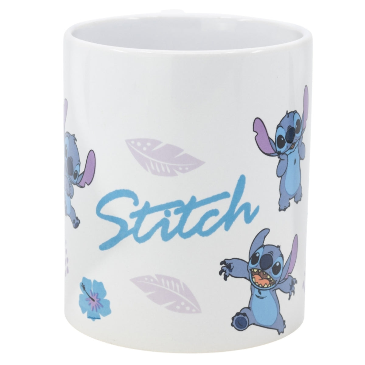 Disney Stitch Tasse 325ml – Keramikbecher mit Blätter-Design im Geschenkset