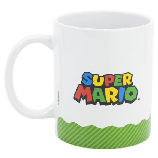 Super Mario Tasse 325ml Nintendo Keramikbecher im Geschenkset Gruppenmotiv