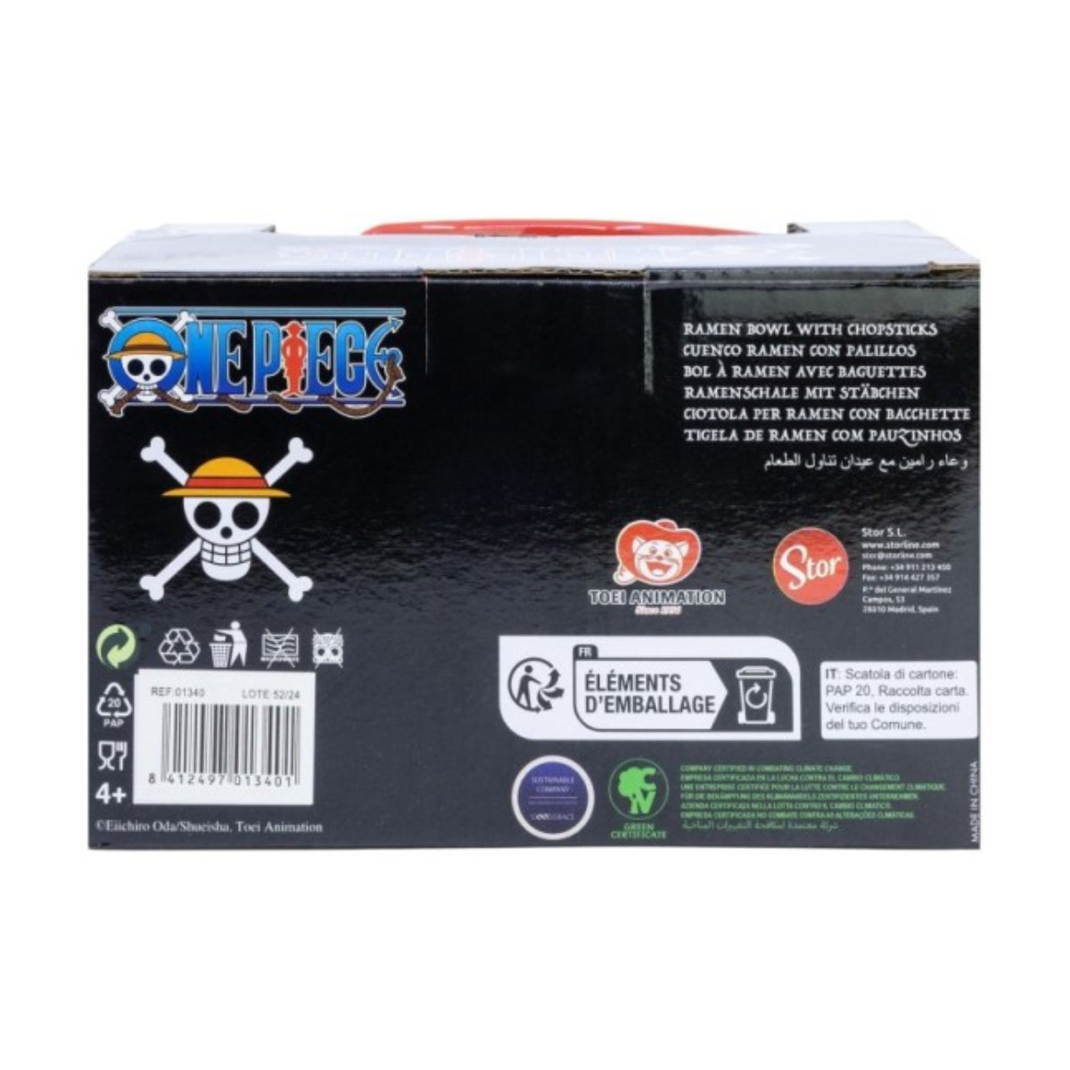 One Piece Ramen Schüssel 2515 ml mit Stäbchen Geschenkbox