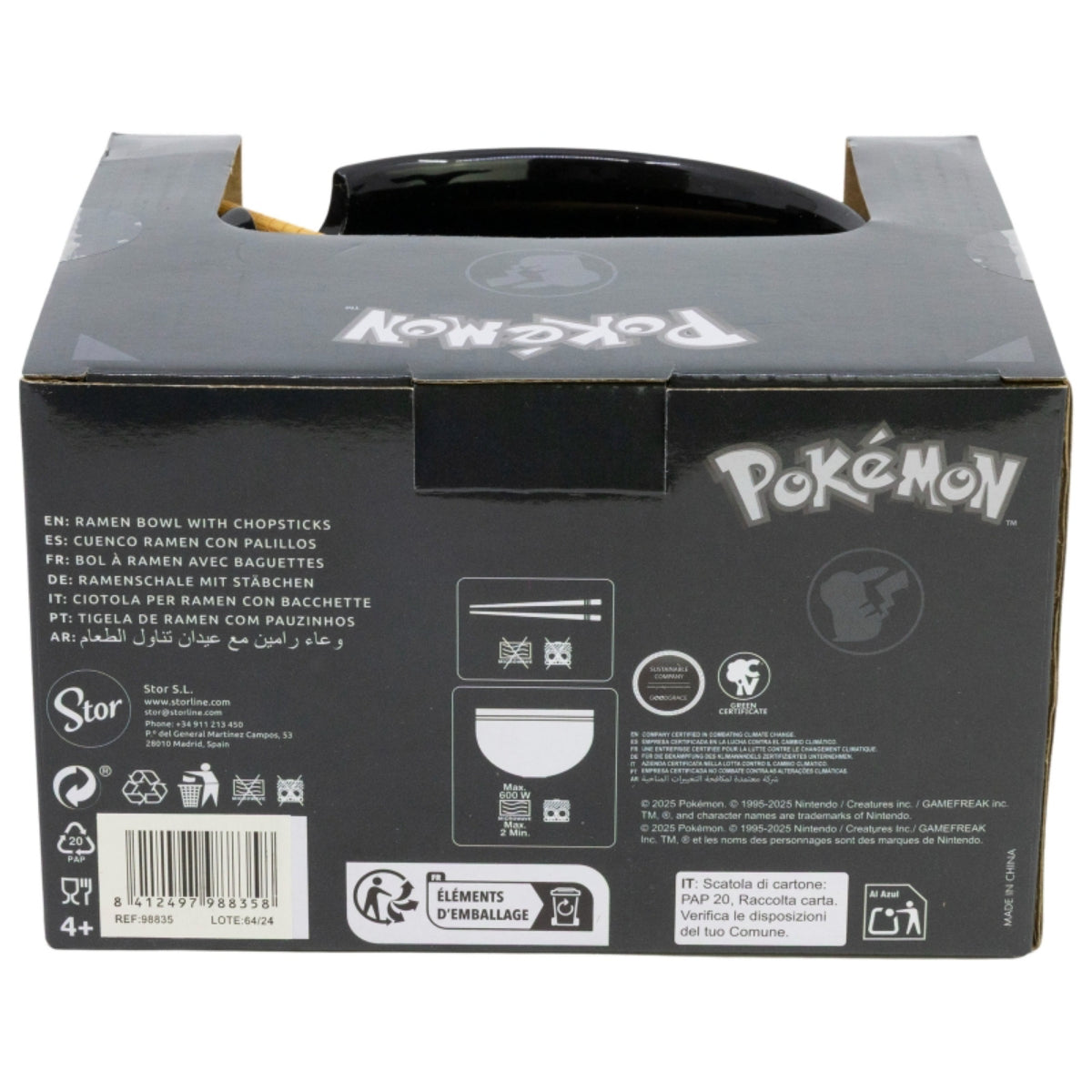 Pokemon Keramik Ramen Bowl mit Stäbchen Set in Geschenkverpackung