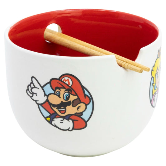 Super Mario Keramik Ramen Bowl mit Stäbchen Set in Geschenkverpackung