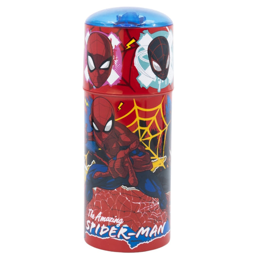 Spider-Man Trinkflasche 350ml – Moving Target – Kinderflasche mit Deckel