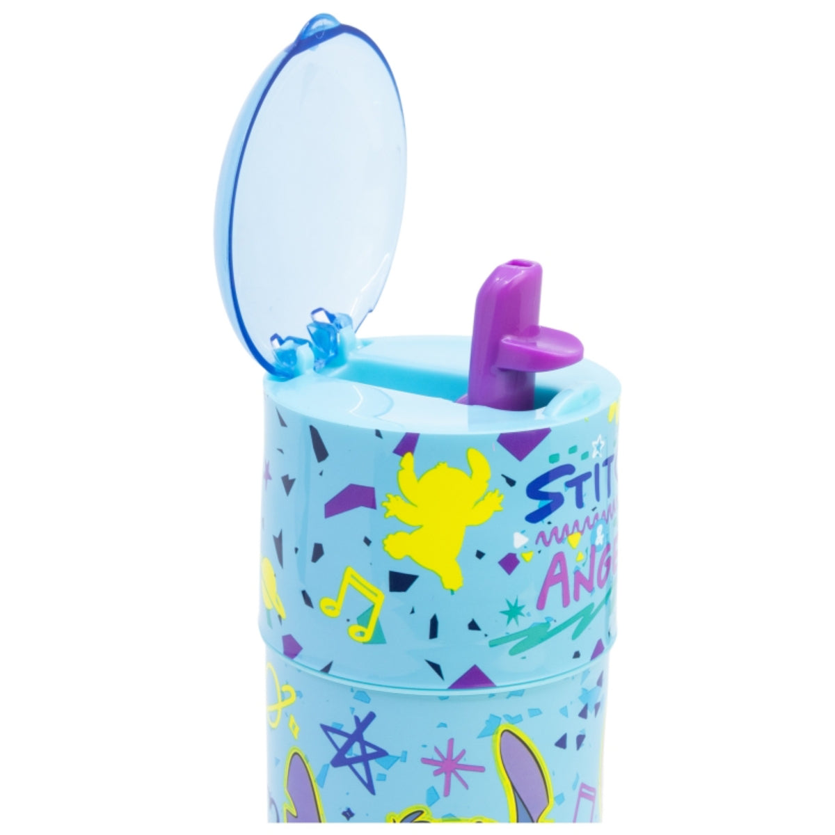Disney Stitch Wasserflasche 350ml Kinder-Trinkflasche mit Auslaufschutz
