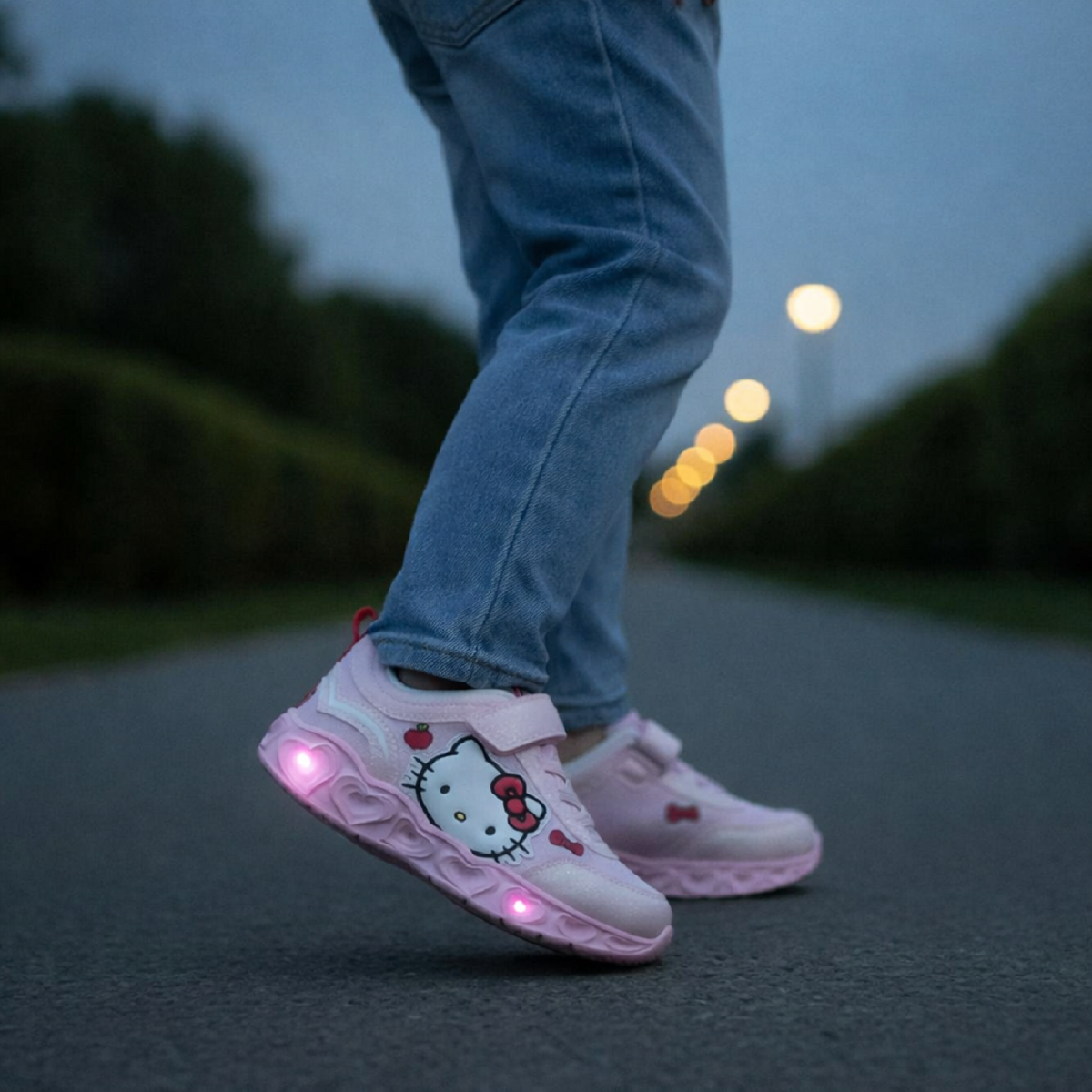 Hello Kitty Kinder Sportschuhe mit Lichteffekt Polyurethanleder