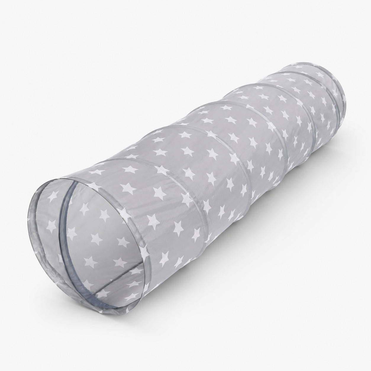 Sterne Spieltunnel Kinder Krabbeltunnel Grau Indoor Outdoor 180 cm