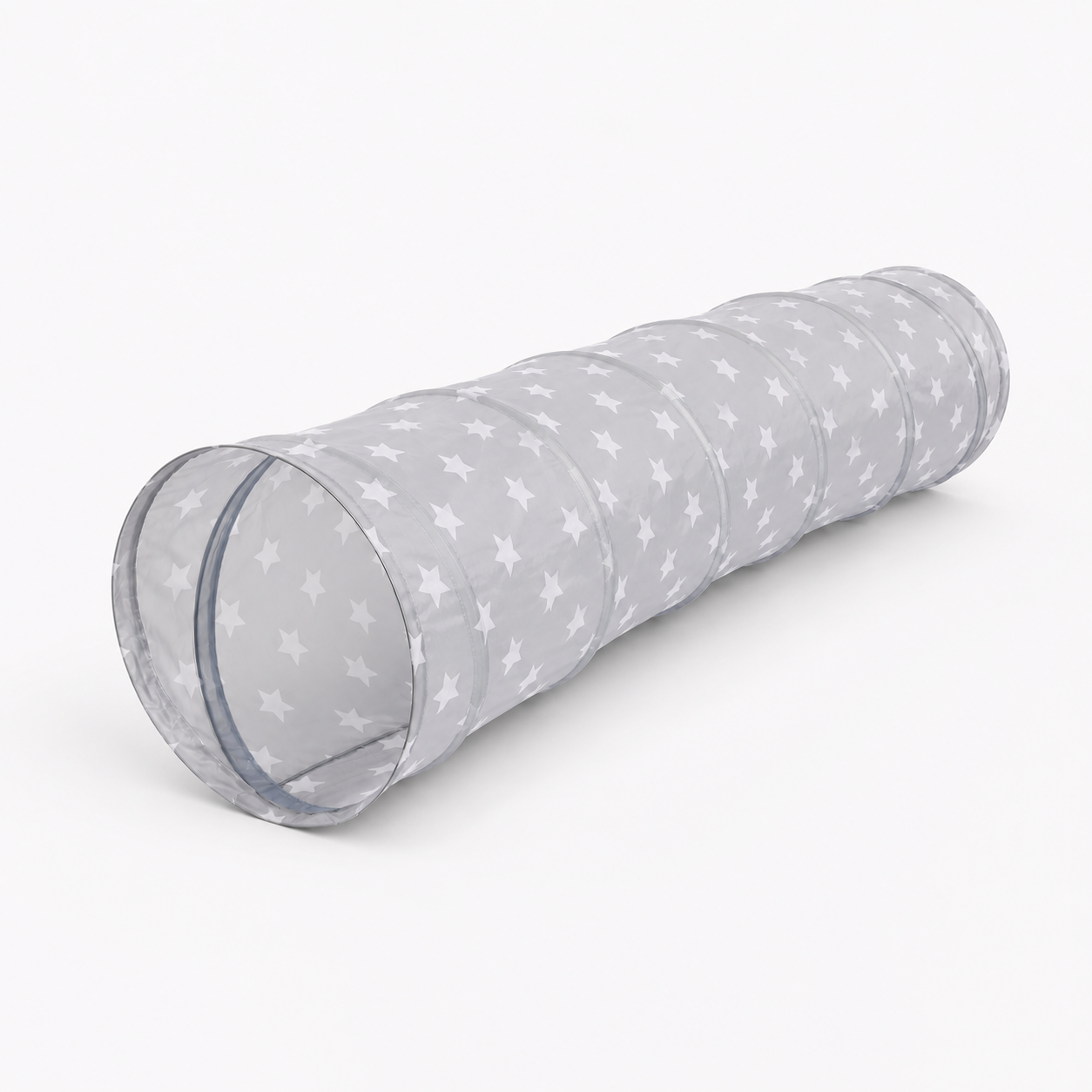 Sterne Spieltunnel Kinder Krabbeltunnel Grau Indoor Outdoor 180 cm