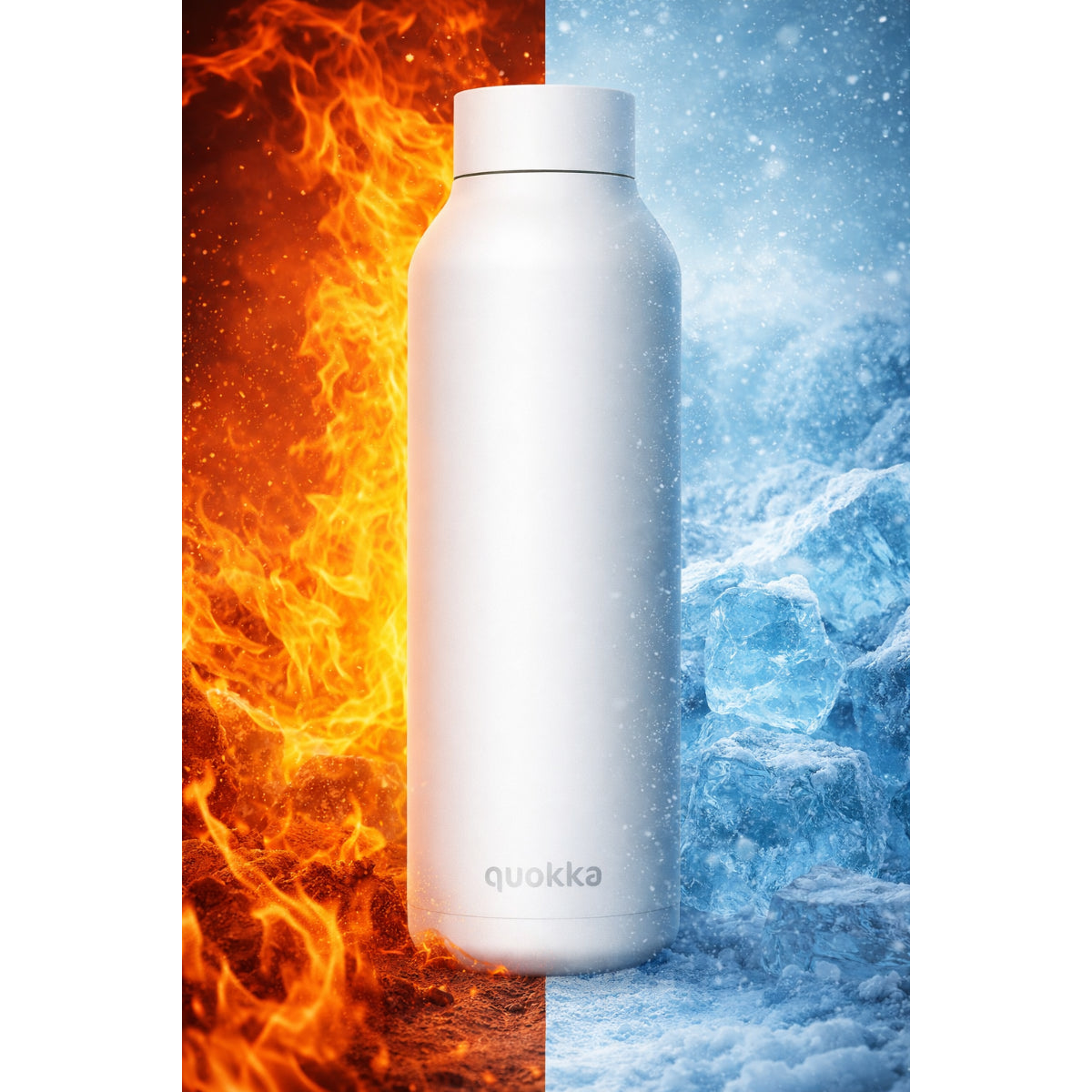 Quokka Isolierte Trinkflasche 850 ml Weiß aus Edelstahl Thermoflasche