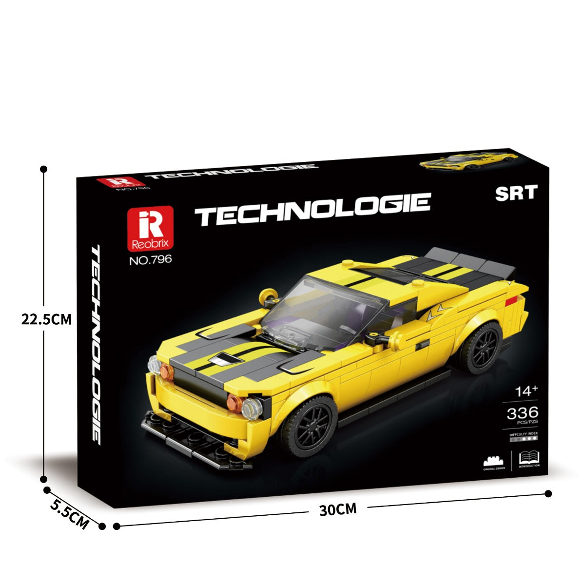 Reobrix 796 Rennwagen 1:24 Klemmbaustein Auto 336 Teile ab 14